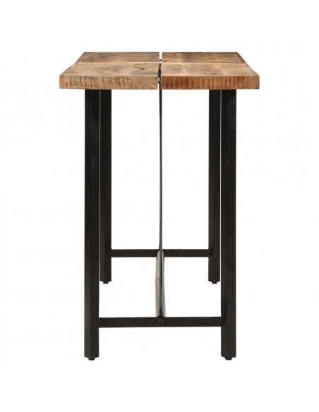 Tavolino da Bar 150x70x107 cm Legno Massello di Mango e Ferro