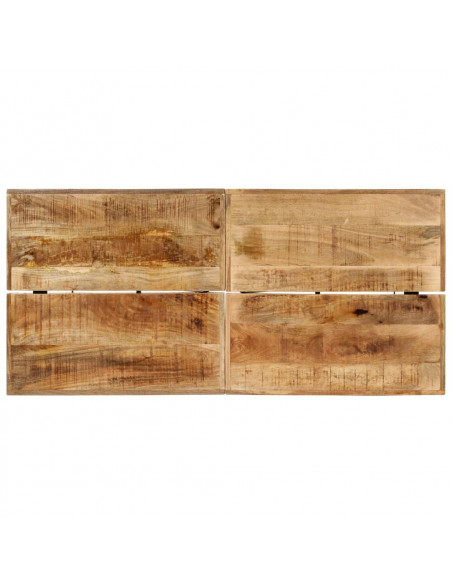 Tavolino da Bar 150x70x107 cm Legno Massello di Mango e Ferro