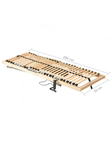 Letto con Telaio a Doghe Elettrico 28 Doghe 7 Zone 70x200 cm