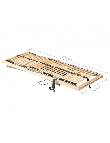 Letto con Telaio a Doghe Elettrico 28 Doghe 7 Zone 80x200 cm