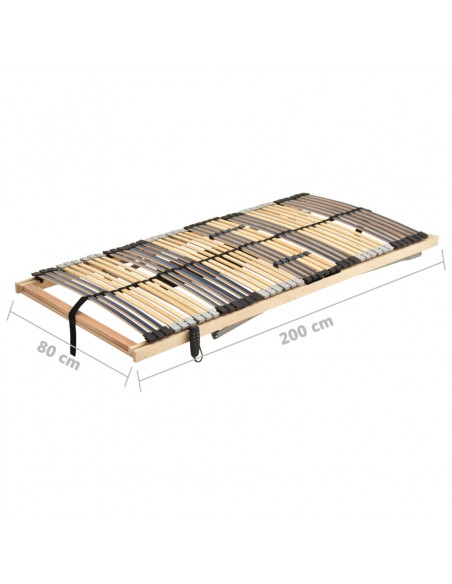 Letto con Telaio a Doghe Elettrico 42 Doghe 7 Zone 80x200 cm