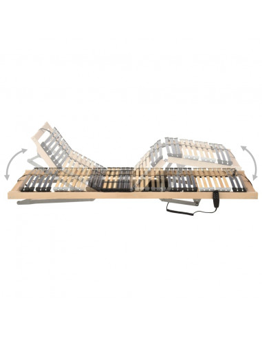 Letto con Telaio a Doghe Elettrico 42 Doghe 7 Zone 80x200 cm