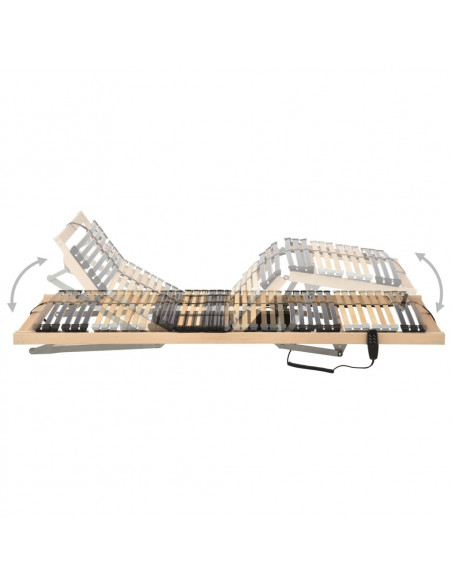 Letto con Telaio a Doghe Elettrico 42 Doghe 7 Zone 80x200 cm
