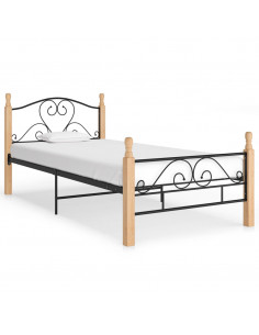 Giroletto Nero in Metallo 90x200 cm 2