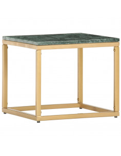 Tavolino da Caffè Verde 40x40x35 cm Pietra Vera Testura Marmo