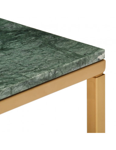 Tavolino da Caffè Verde 40x40x35 cm Pietra Vera Testura Marmo