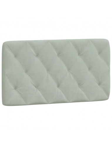 Cuscino Testiera Grigio Chiaro 100 cm in Velluto