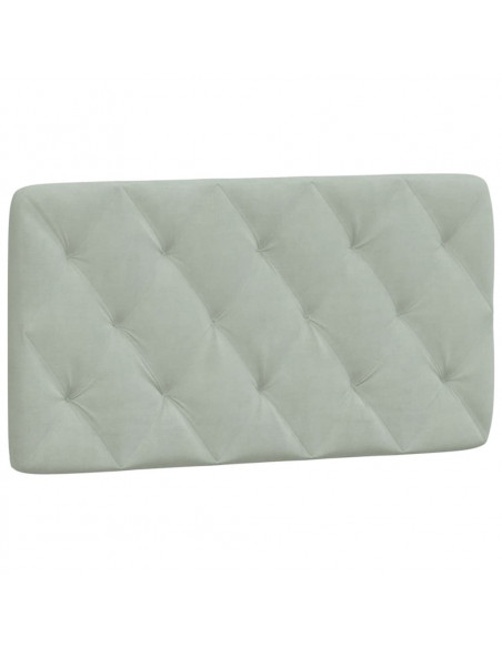 Cuscino Testiera Grigio Chiaro 100 cm in Velluto
