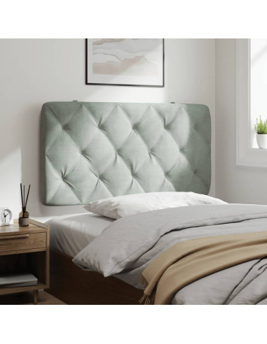 Cuscino Testiera Grigio Chiaro 100 cm in Velluto