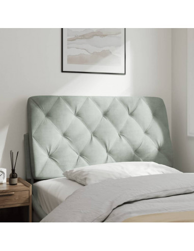 Cuscino Testiera Grigio Chiaro 100 cm in Velluto