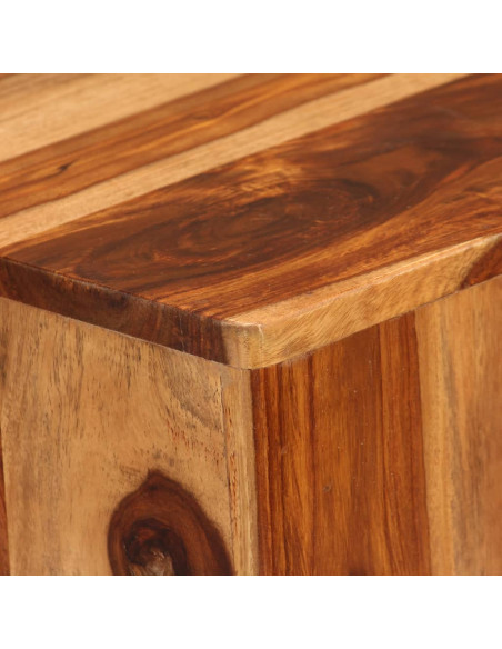 Tavolino da Salotto in Legno Massello di Sheesham 70x70x30 cm
