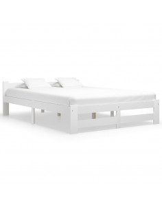 Giroletto Bianco in Legno Massello di Pino 160x200 cm 2