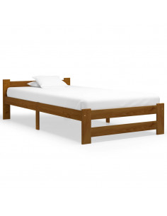 Giroletto Marrone Miele in Legno Massello di Pino 90x200 cm 2