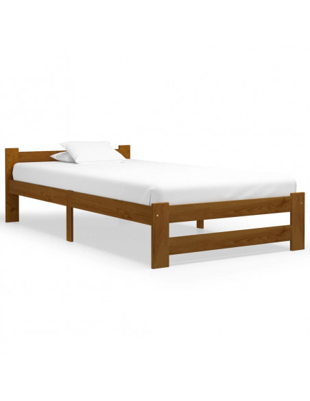 Giroletto Marrone Miele in Legno Massello di Pino 90x200 cm