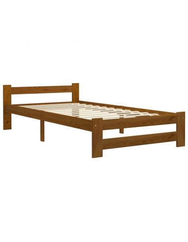 Giroletto Marrone Miele in Legno Massello di Pino 90x200 cm