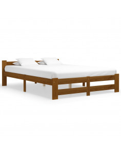 Giroletto Marrone Miele in Legno Massello di Pino 140x200 cm 2