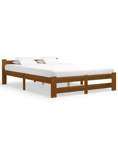 Giroletto Marrone Miele in Legno Massello di Pino 140x200 cm