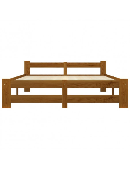 Giroletto Marrone Miele in Legno Massello di Pino 160x200 cm