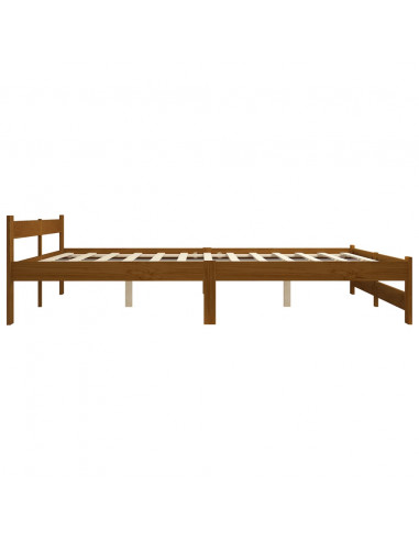 Giroletto Marrone Miele in Legno Massello di Pino 160x200 cm