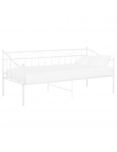Telaio Divano Letto Bianco in Metallo 90x200 cm 2