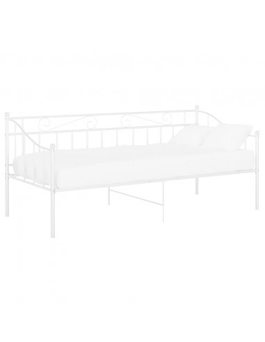 Telaio Divano Letto Bianco in Metallo 90x200 cm
