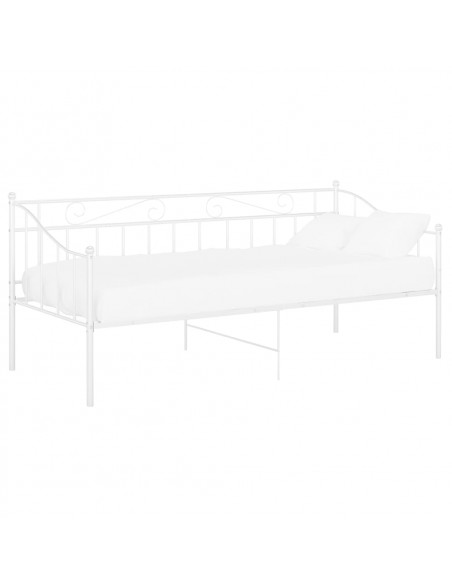 Telaio Divano Letto Bianco in Metallo 90x200 cm