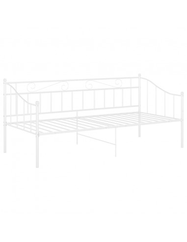 Telaio Divano Letto Bianco in Metallo 90x200 cm