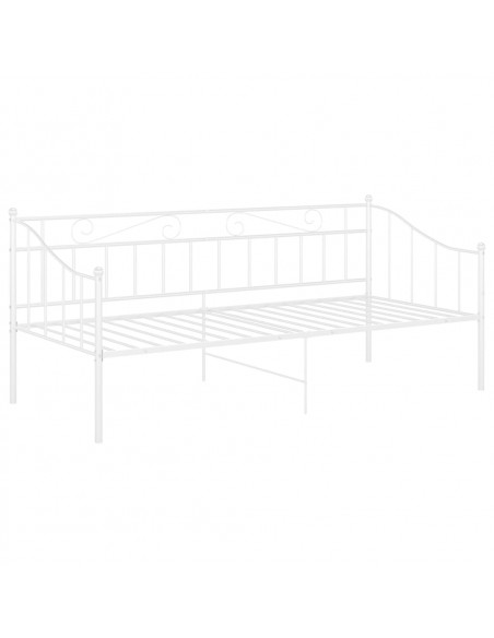 Telaio Divano Letto Bianco in Metallo 90x200 cm