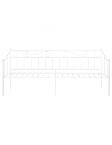 Telaio Divano Letto Bianco in Metallo 90x200 cm