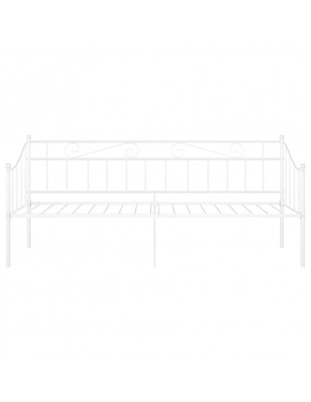 Telaio Divano Letto Bianco in Metallo 90x200 cm