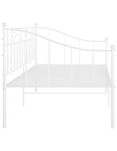 Telaio Divano Letto Bianco in Metallo 90x200 cm