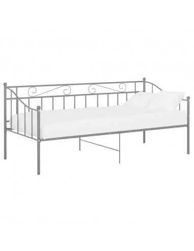 Telaio Divano Letto Grigio in Metallo 90x200 cm