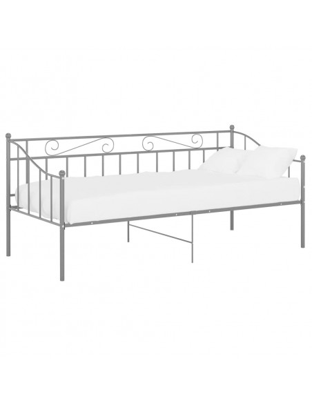 Telaio Divano Letto Grigio in Metallo 90x200 cm