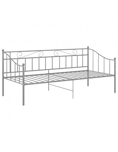 Telaio Divano Letto Grigio in Metallo 90x200 cm