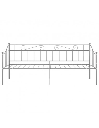 Telaio Divano Letto Grigio in Metallo 90x200 cm