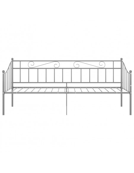 Telaio Divano Letto Grigio in Metallo 90x200 cm