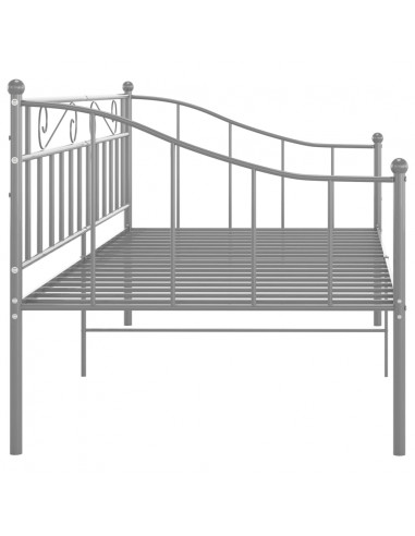Telaio Divano Letto Grigio in Metallo 90x200 cm