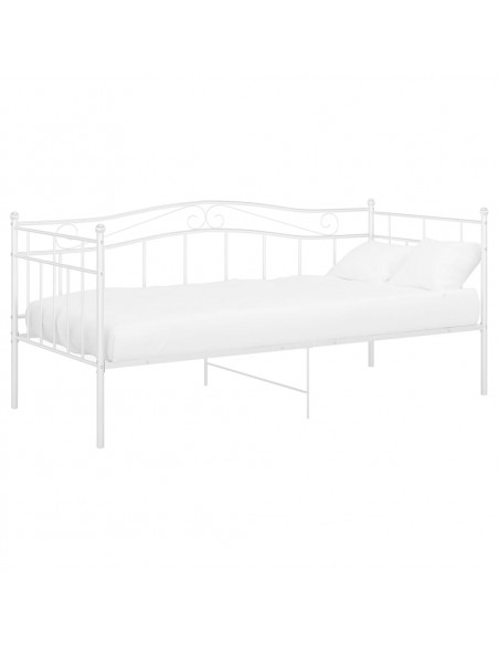 Telaio Divano Letto Bianco in Metallo 90x200 cm