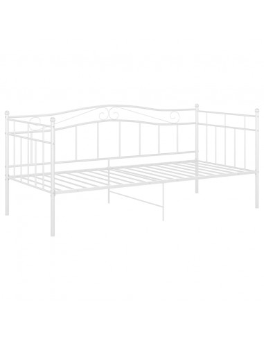 Telaio Divano Letto Bianco in Metallo 90x200 cm