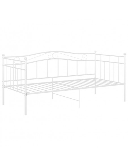 Telaio Divano Letto Bianco in Metallo 90x200 cm