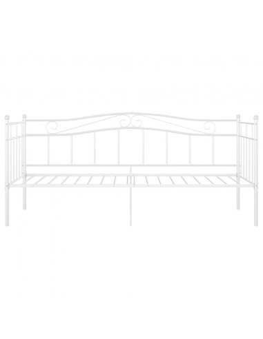 Telaio Divano Letto Bianco in Metallo 90x200 cm