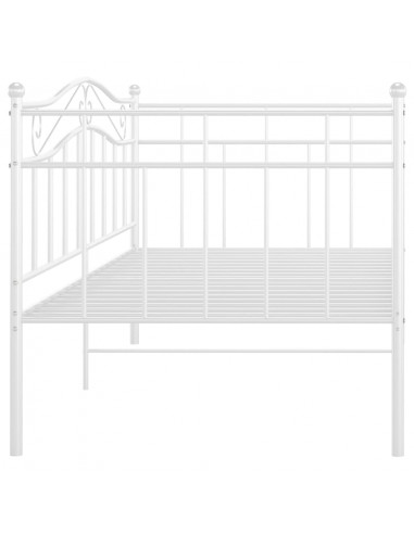 Telaio Divano Letto Bianco in Metallo 90x200 cm