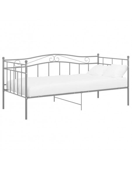 Telaio Divano Letto Grigio in Metallo 90x200 cm