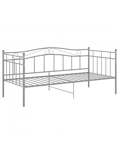 Telaio Divano Letto Grigio in Metallo 90x200 cm