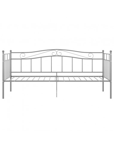 Telaio Divano Letto Grigio in Metallo 90x200 cm