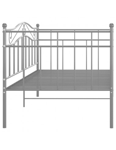 Telaio Divano Letto Grigio in Metallo 90x200 cm