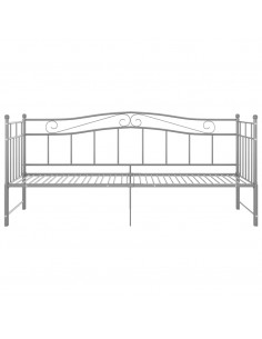 Telaio Divano Letto Estraibile Grigio in Metallo 90x200 cm 2