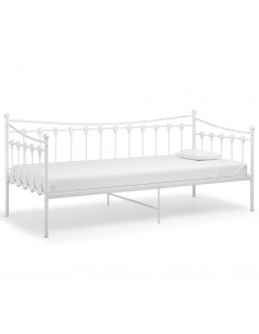 Telaio Divano Letto Bianco in Metallo 90x200 cm 2