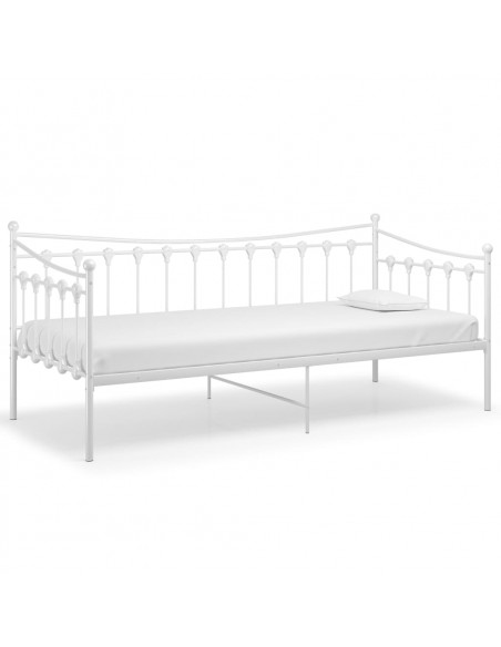 Telaio Divano Letto Bianco in Metallo 90x200 cm