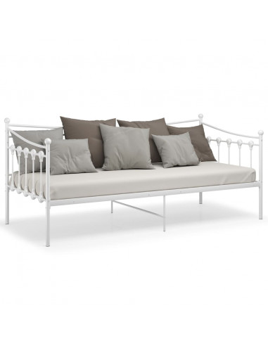 Telaio Divano Letto Bianco in Metallo 90x200 cm